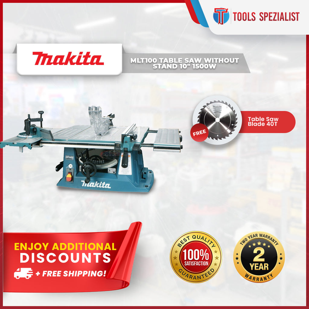 TS PROMO - Makita MLT100 Table Saw without Stand 10" 1500w ** FREE table saw Blade 40T