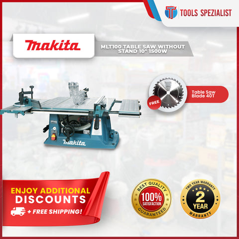 TS PROMO - Makita MLT100 Table Saw without Stand 10" 1500w ** FREE table saw Blade 40T