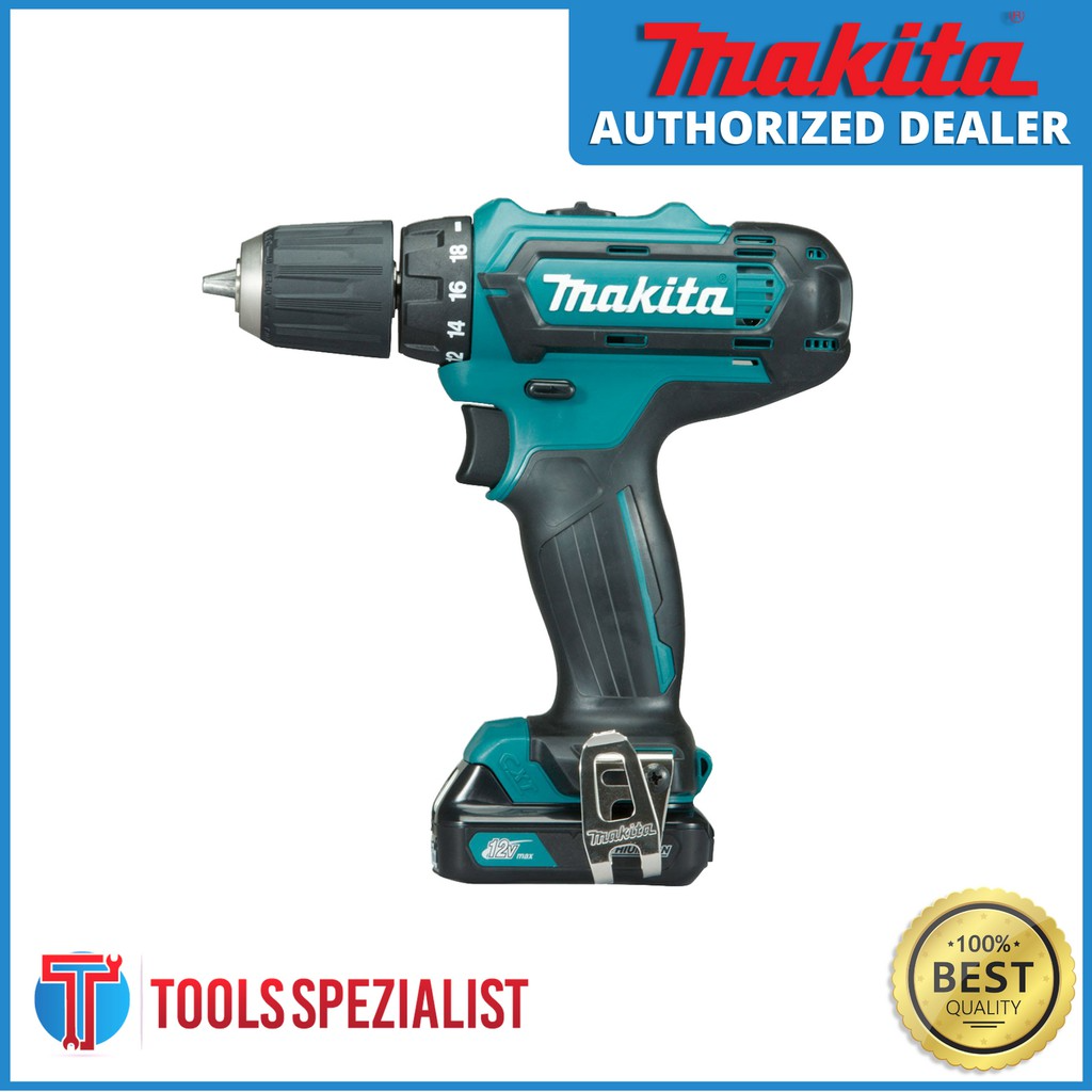 TS PROMO - Makita HP331 DWYE Cordless Hammer Driver Drill 3/8" Max 12V CXT Kit SET ** FREE gloves / spectacles