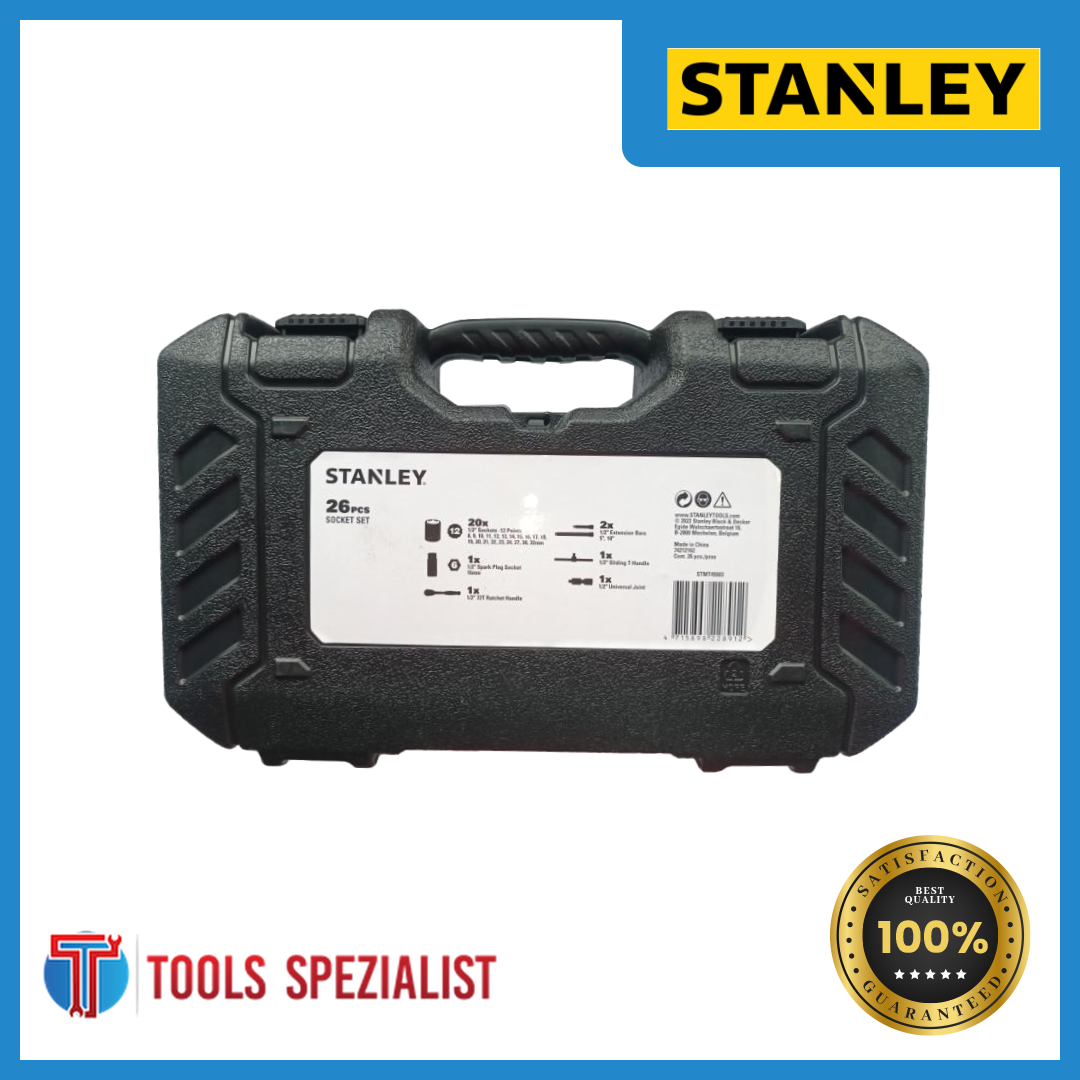 STANLEY SOCKET WRENCH 1/2 STMT45503 DRIVE 12P 8-32MM (26PCS)