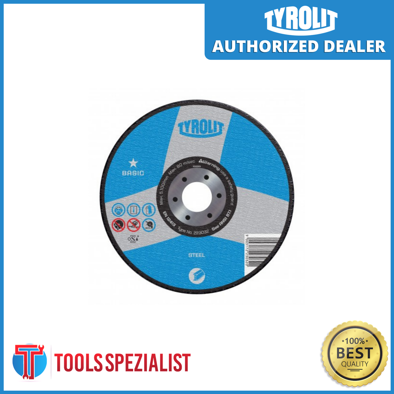 TYROLIT BASIC CUTTING DISC STEEL 4"