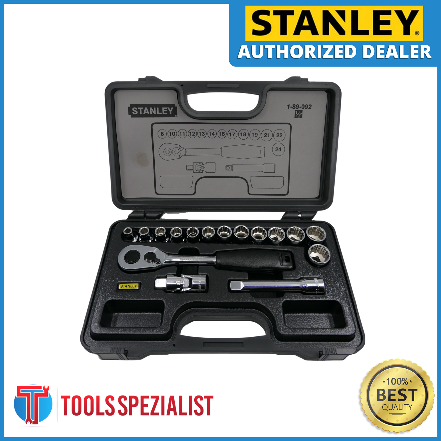 STANLEY SOCKET WRENCH 8MM-24MM 89092