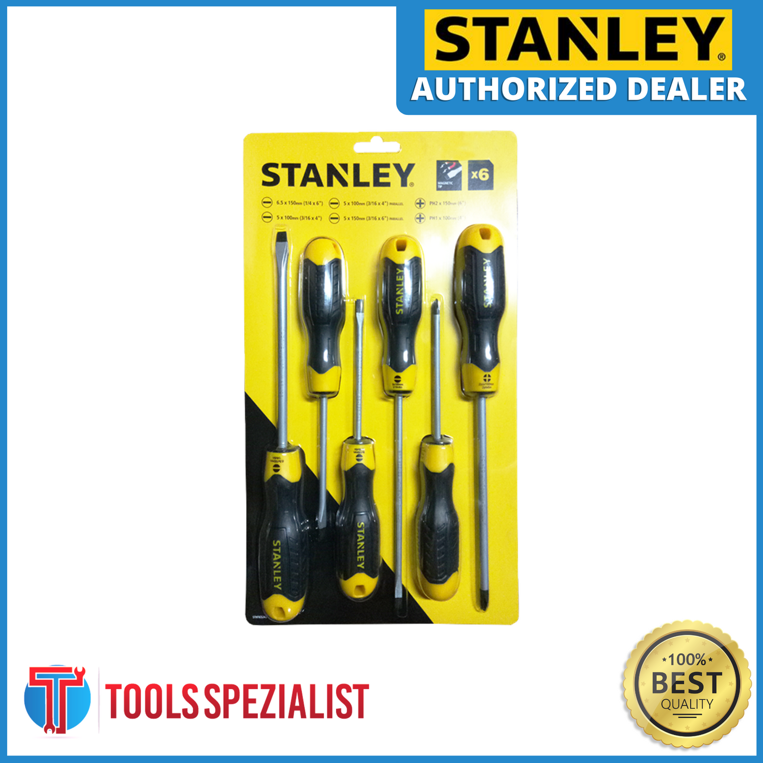STANLEY SCREWDRIVER 6PCS/SET 64939/64457/65242/66672