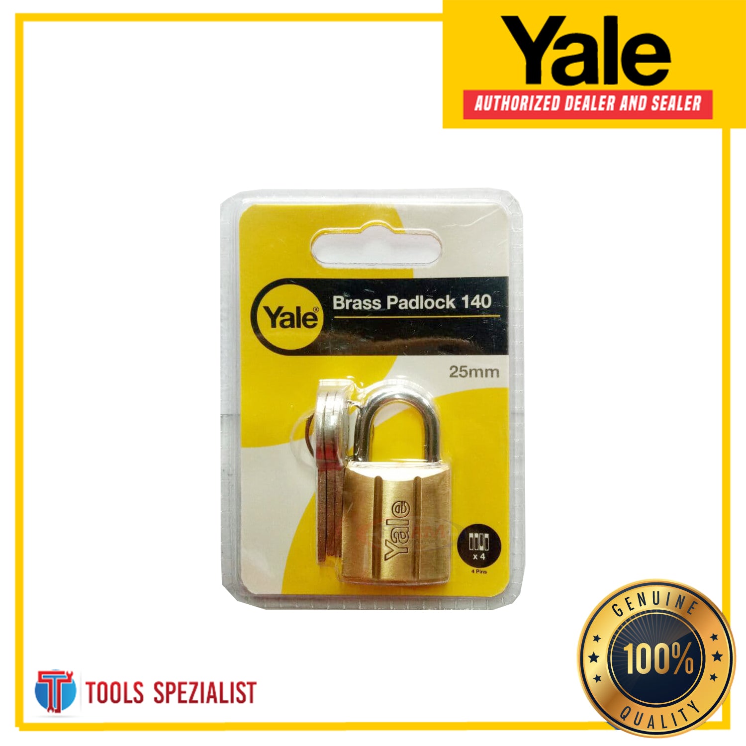 YALE PADLOCK 25MM V140.25 US