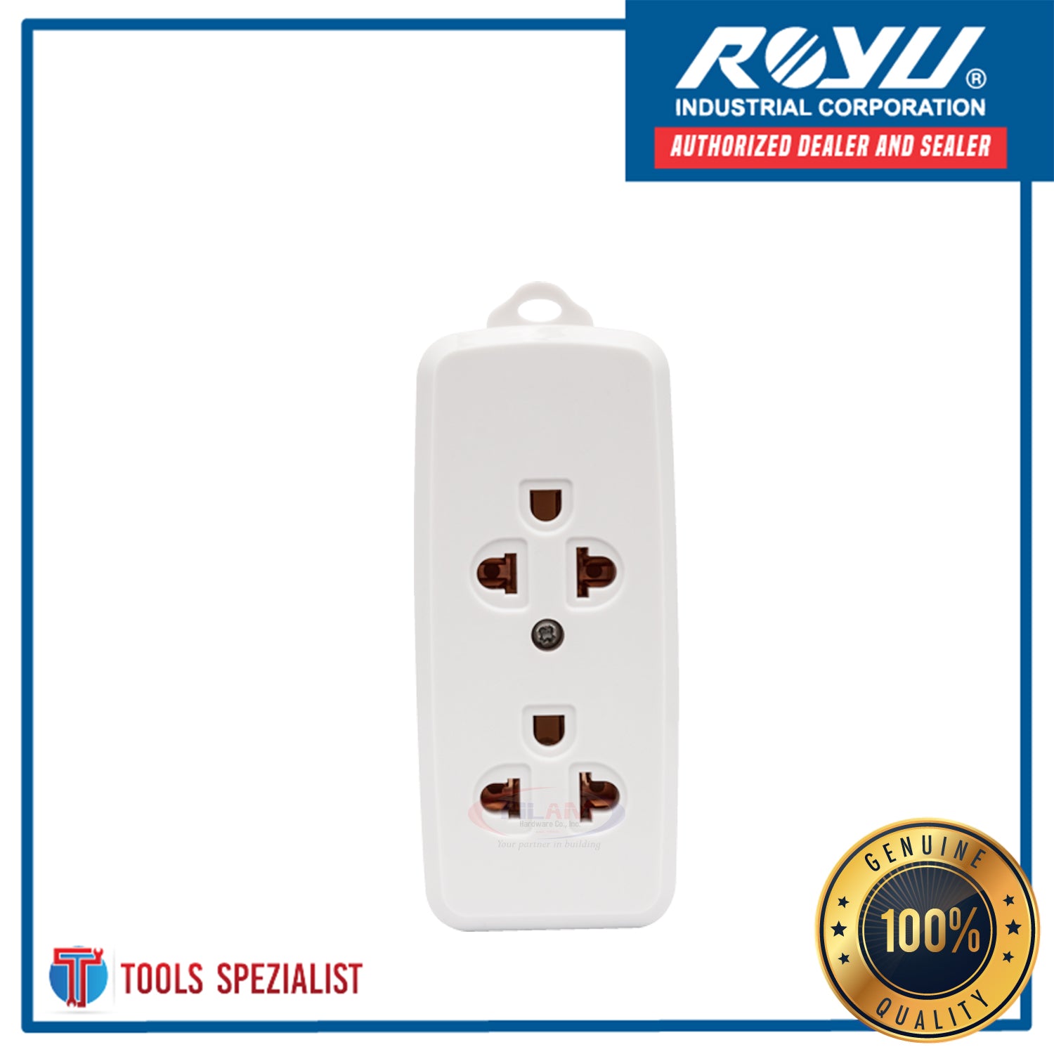 ROYU REDOU502 2-GANG SURFACE TYPE OUTLET
