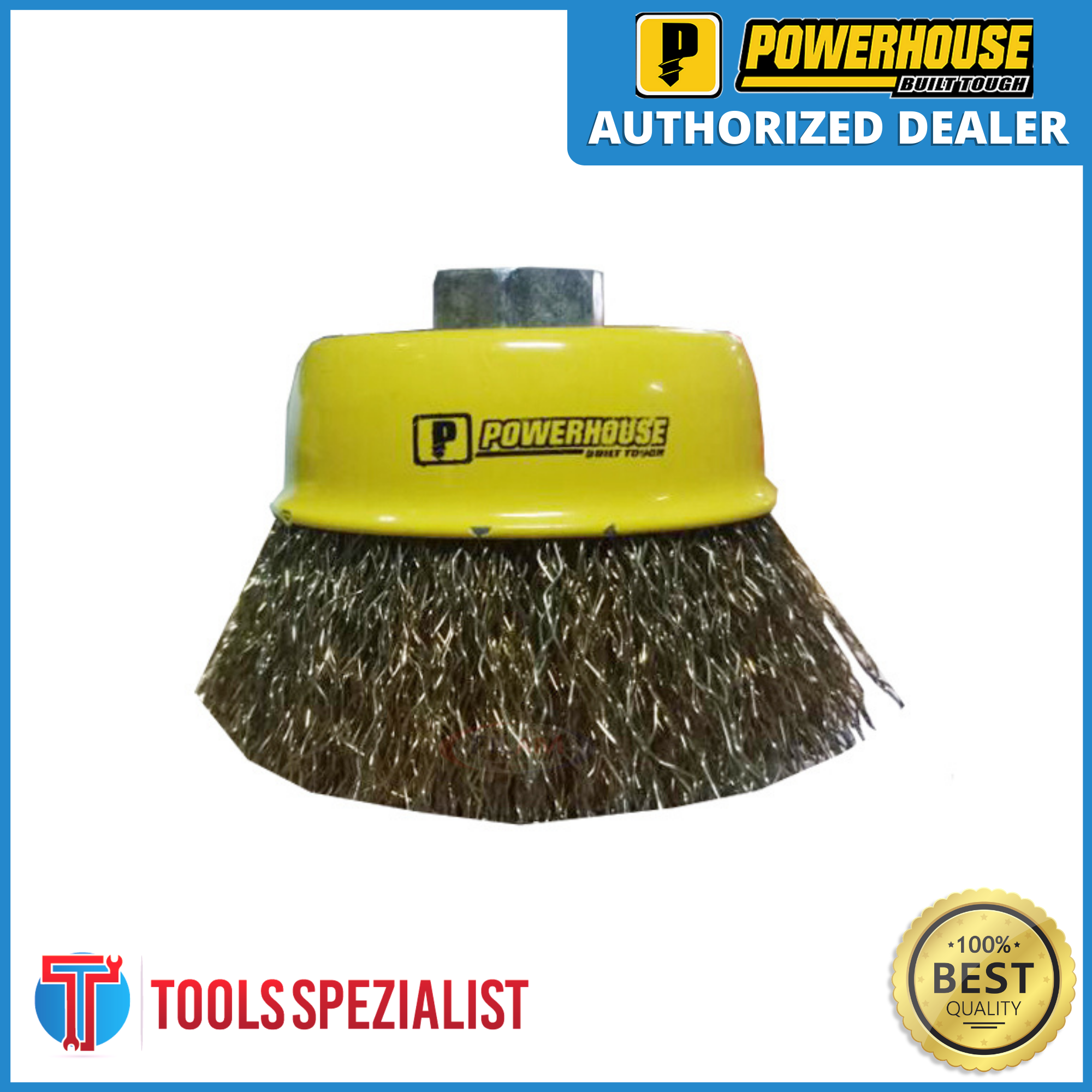 POWERHOUSE WIRE CUP BRUSH PLAIN 10 X 1.25MM X 75MM