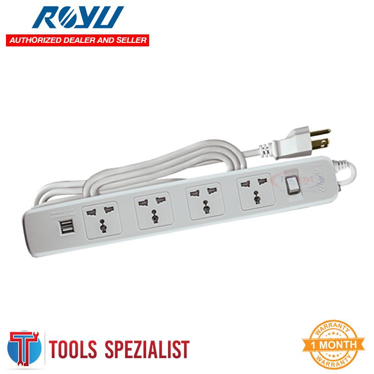 ROYU REDEC624 POWER EXTENSION CORD WHITE