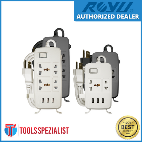 ROYU REDEC634 POWER EXTENSION CORD WHITE