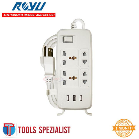 ROYU REDEC634 POWER EXTENSION CORD WHITE