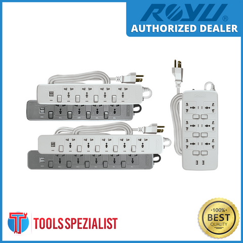 ROYU REDEC724 POWER EXTENSION CORD WHITE