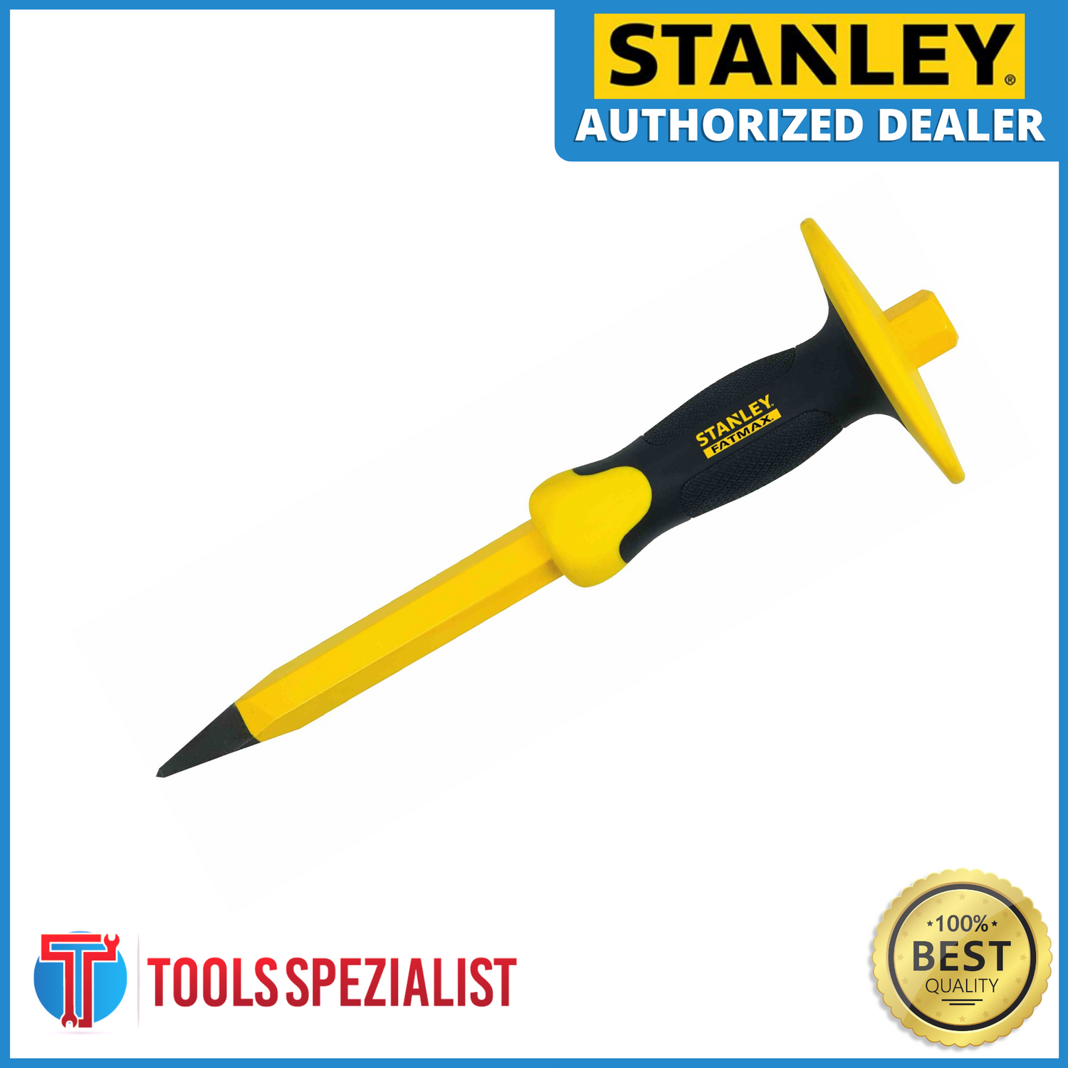 STANLEY BULLPOINT CHISEL WITH GUARD 3/4 X 12 16329
