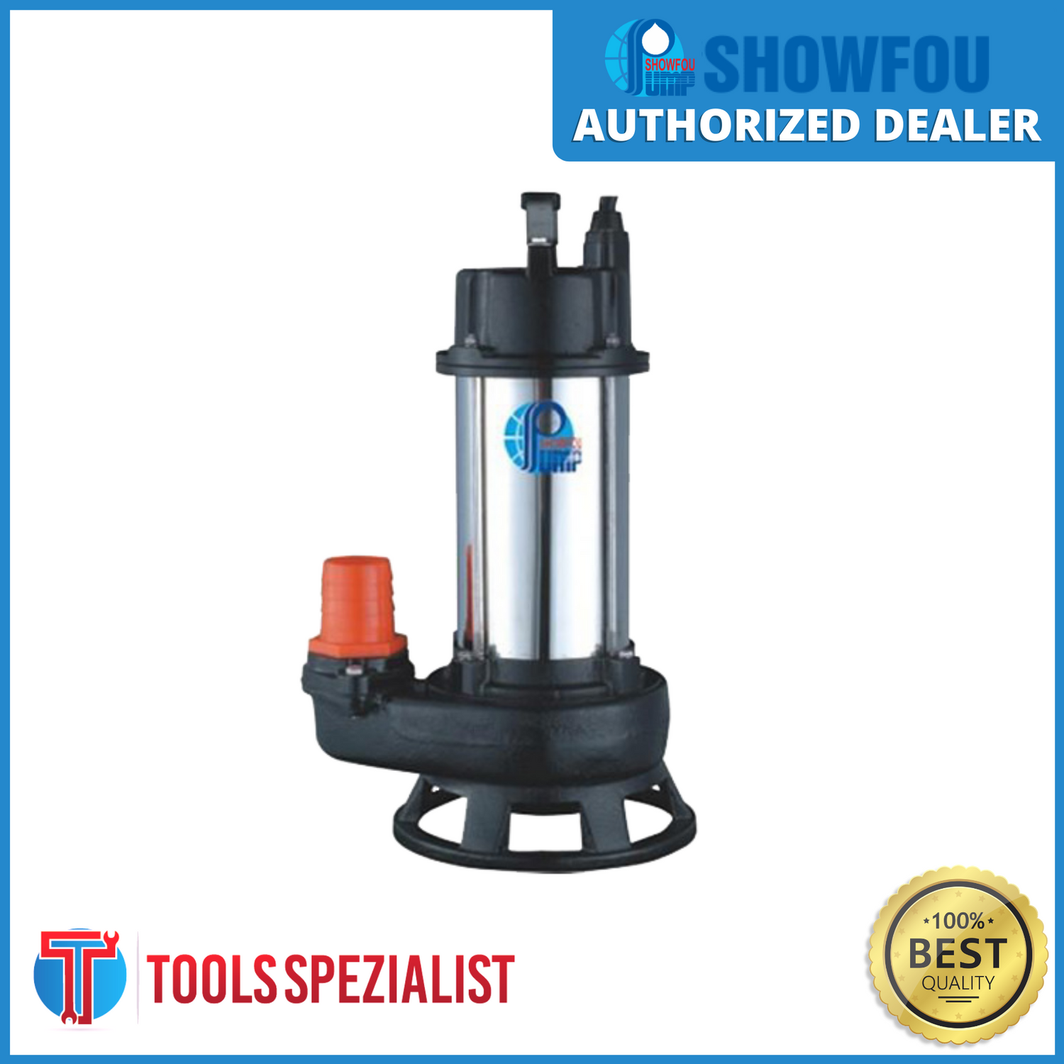 SHOWFOU SS0512N SUBMERSIBLE PUMP SEWAGE/WASTE 1/2HP